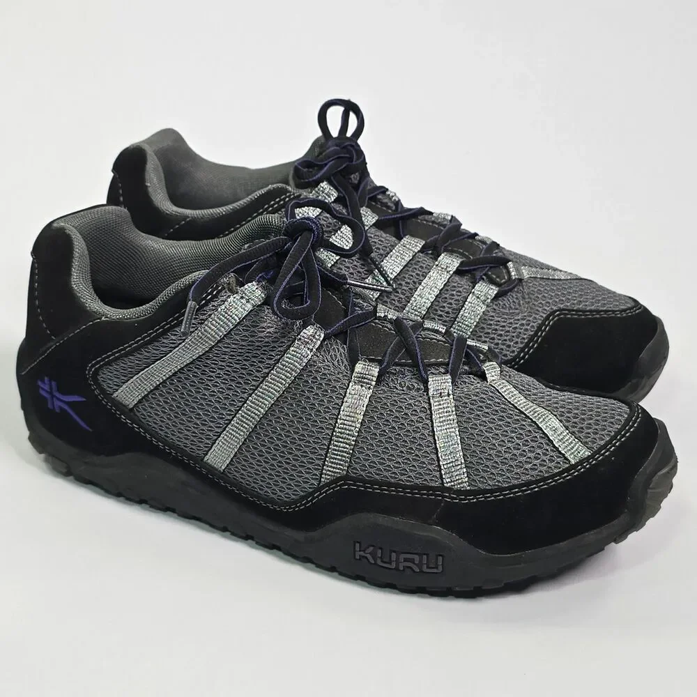 Kuru Chicane Hiking Trail Shoes Gray Black Silver 200625E Mesh Women's 10.5